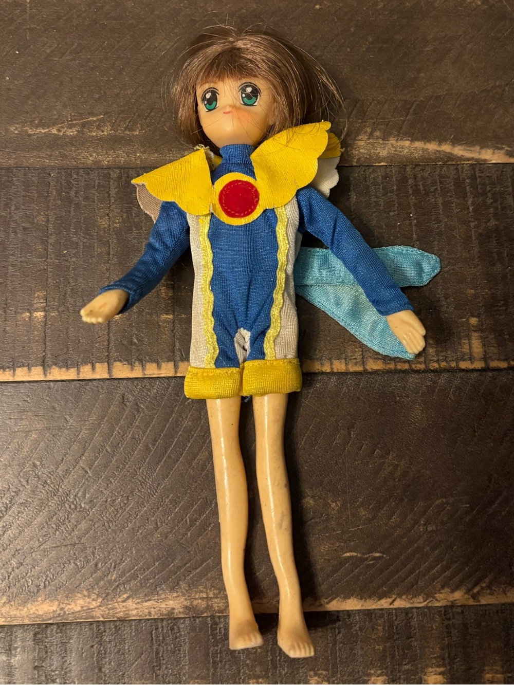2000 Trendmasters 8in "Cardcaptor Sakura" Fashion Doll Blue Warrior Bendy Anime